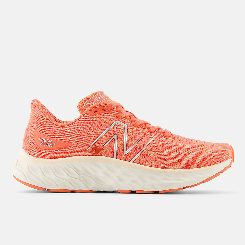 New Balance Fresh Foam X EVOZ v3 Shoes Gulf Red with Vintage Rose and Silver Metalic